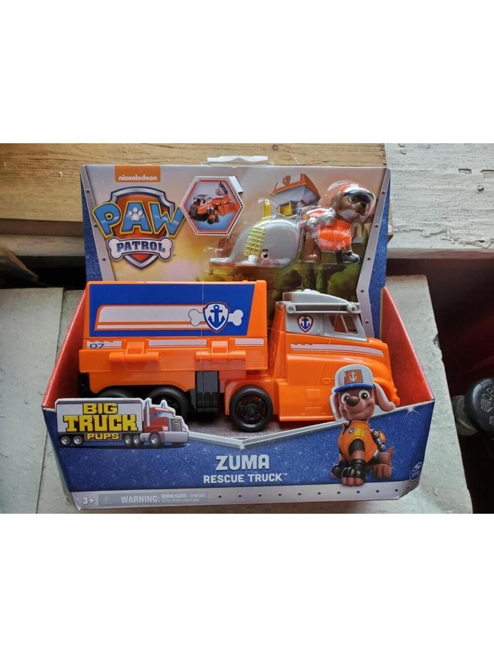 PAW Patrol, Big Truck Pup's Zuma Transforming Toy Trucks with Collectible Action